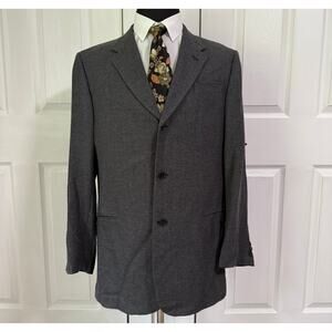 Donna Karan Signature Men's Wool Silk 3Buttons Blazer Jacket Size 44 Long